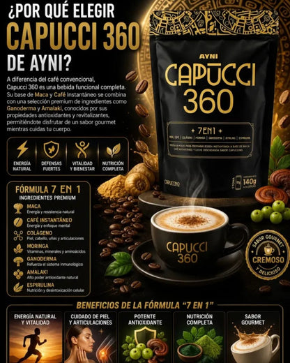 CAPUCCINO CAPUCCI 360 AYNI 7 EN 1 ENERGÍA - ENFOQUE 140GR